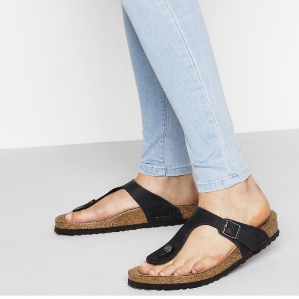 NWOT Birkenstock Gizeh Oiled Leather Brown Thong Sandals Birko-Flor 37 - Picture 10 of 10